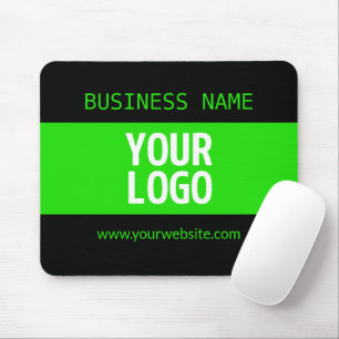 Mousepad Seu logotipo ou imagem Preto e Verde Brilho