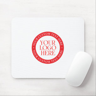 Mousepad Seu Logotipo ou outra Imagem Natal Branco & Verm