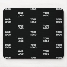Mousepad Seu logotipo simples logotipo repetitivo | Preto