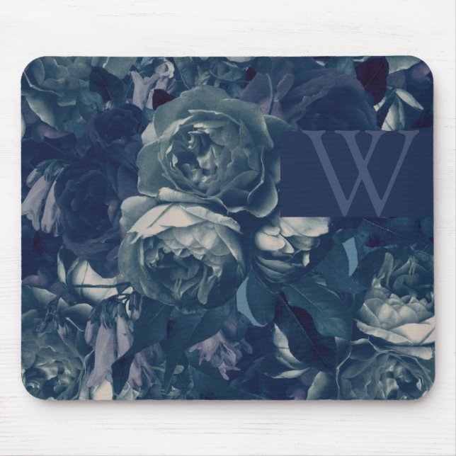 Mousepad Seu Marinho de logotipo Rose Bouquet (Frente)