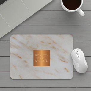 Mousepad Seu mármore cinzento metálico do cobre do nome d