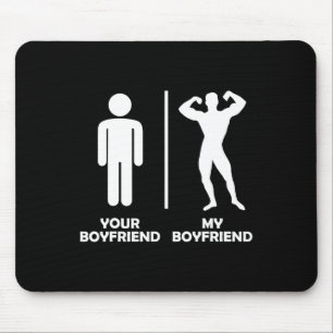 Mousepad Seu Namorado Vs Minha Engraçada Design de ginástic