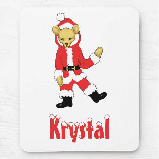 Mousepad Seu nome aqui! Urso de ursinho feito sob encomenda (Frente)