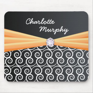 Mousepad Seu Nome É Orange Silk Bling