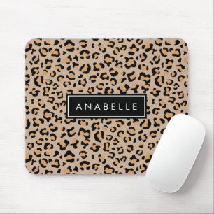 Mousepad Seu Nome - Impressão Animal, Leopardo Espetado - 