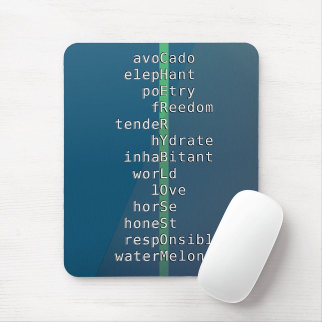 Mousepad Seu nome ou mensagem com quebra-cabeça de palavras (Com mouse)