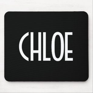 Mousepad Seu Nome, Texto Branco em Negrito Preto