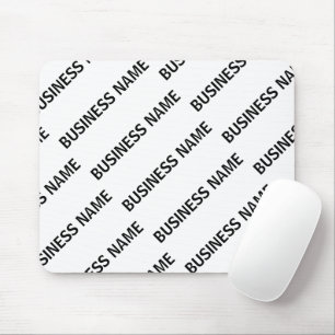 Mousepad Seu Padrão de Nome de Empresa   Preto e branco