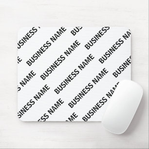 Mousepad Seu Padrão de Nome de Negócio Preto & Branco