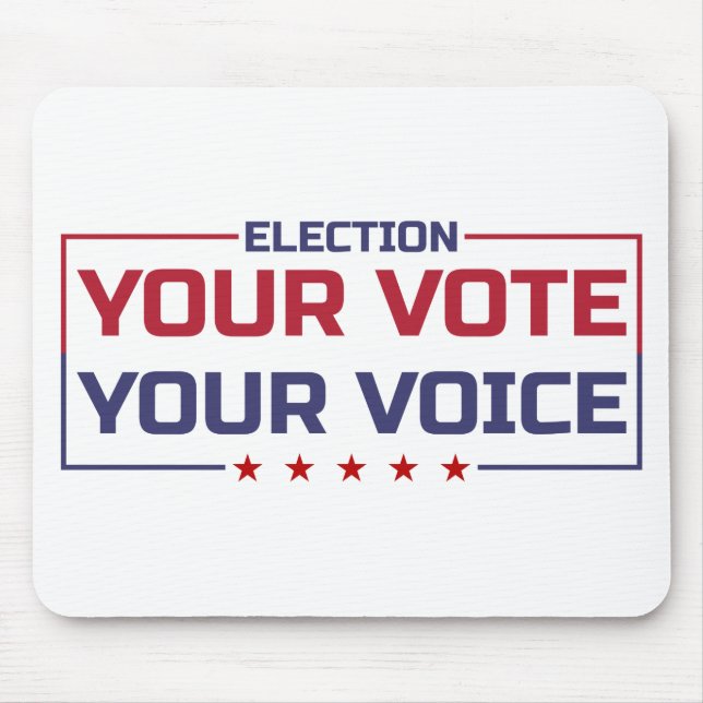Mousepad Seu Voto Sua Voz fonte colorida (Frente)