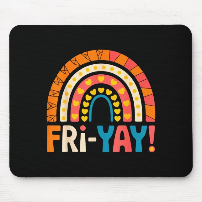 Mousepad Sexta-feira feliz Sexta-feira feliz Professora Esc (Frente)