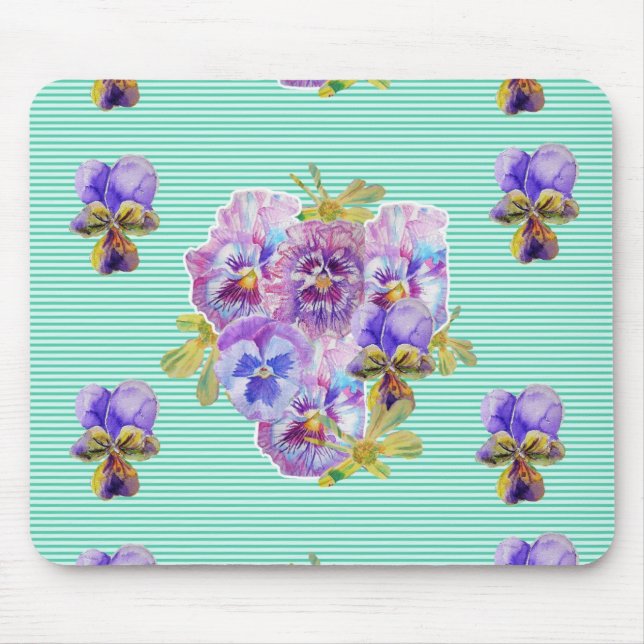 Mousepad Shabby Turquoise art Pad de Mato de Mouse Flórida  (Frente)