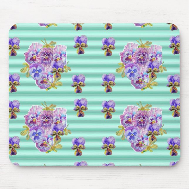 Mousepad Shabby Turquoise art Pad de Mato de Mouse Flórida  (Frente)