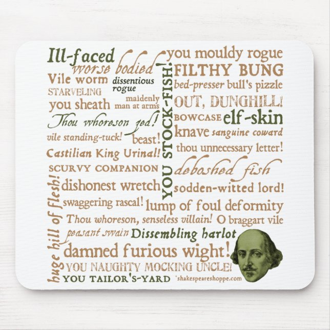 Mousepad Shakespeare insulta a coleção (Frente)