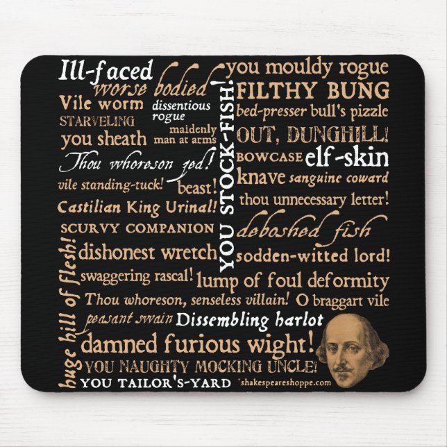 Mousepad Shakespeare insulta a coleção (Frente)