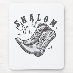 Mousepad Shalom Y'all Cowboy judeu Hanukkah West