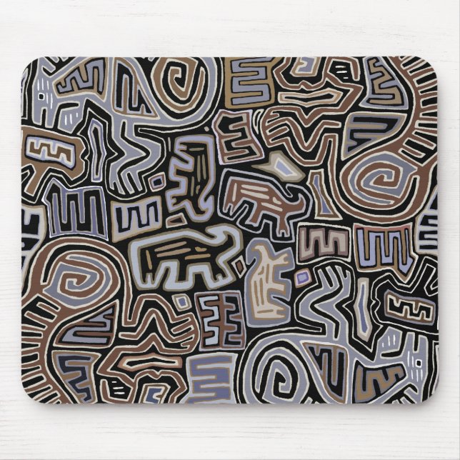 Mousepad Shaman Peyote Espíritos Ritais Serpentes (Frente)