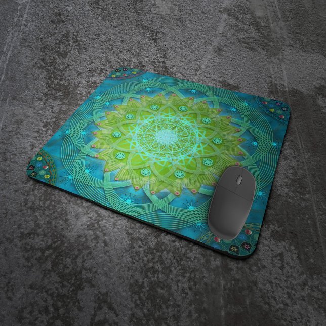 Mousepad Shambala Tantric Nymphaea mandala art (Criador carregado)