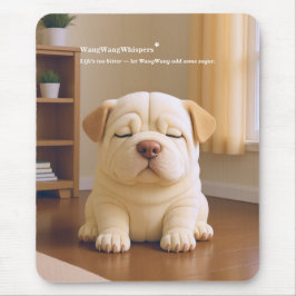Mousepad Shar Pei Puppy - Soft Serenity by WangWang