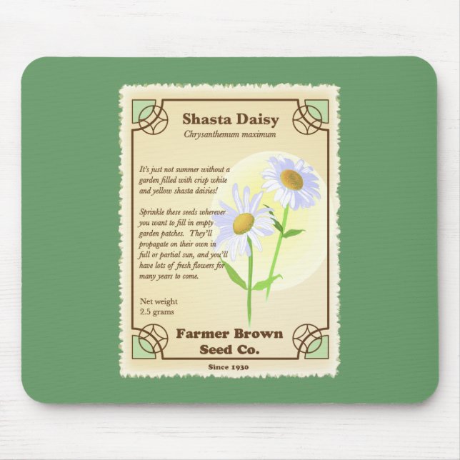 Mousepad Shasta Daisy Seed Packet (Frente)