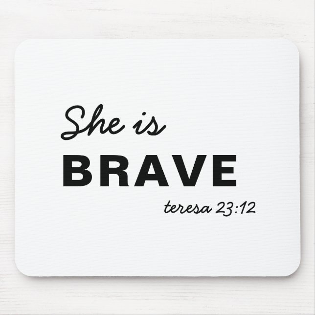 Mousepad She Is Strong Proverbs Christian Faith Scrip (Frente)