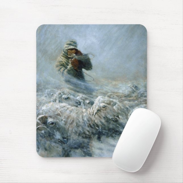 Mousepad Sheep Herder, Tempestade de Newell Convers Wyeth (Com mouse)