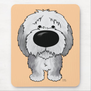 Mousepad Sheepdogs ingleses velhos - nariz e bumbum grandes