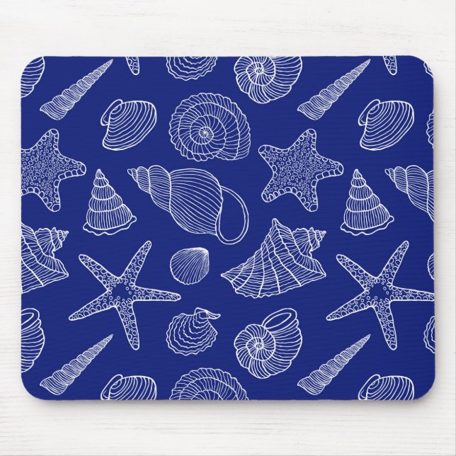 Mousepad Shell azul brilhante modela (Frente)