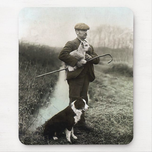 Mousepad "Shepherd com ~Mousepad de border collie e do (Frente)