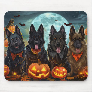 Mousepad Shepherd Halloween Spooky belga