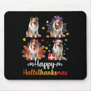 Mousepad Shetland Sheepdog Halloween Hallot Feliz