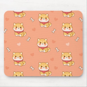 Mousepad Shiba Inu Cute Sem Olhos Padrão