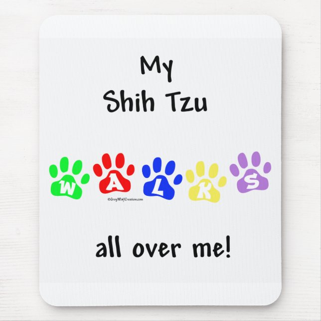 Mousepad Shih Tzu Caminha Por Você (Frente)