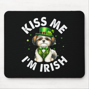 Mousepad Shih Tzu Dog Lovers Beije-me Sou Rua irlandesa Eng