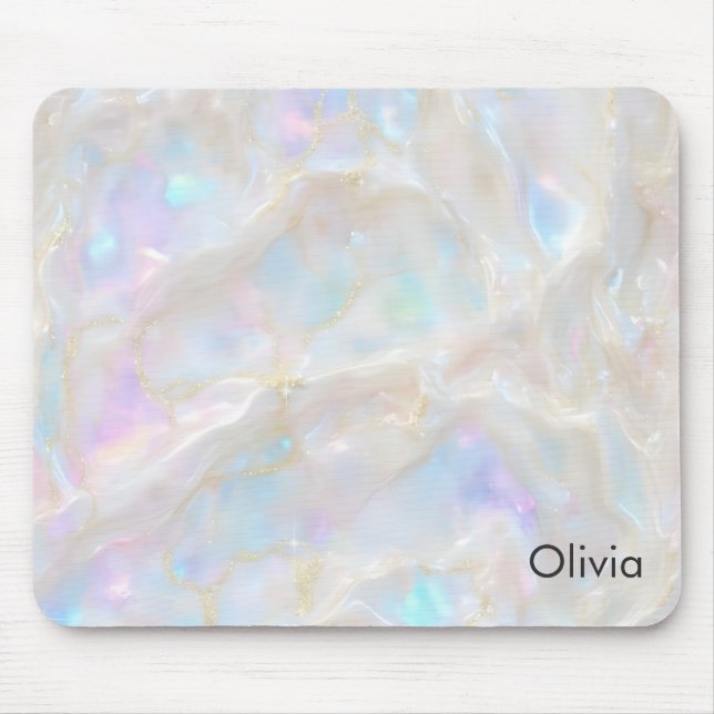 Mousepad Shimmer Opal Iridescent Background (Frente)