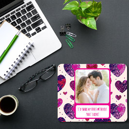 Mousepad Shimmer Purple Heart Compartilha Minhas Fritas