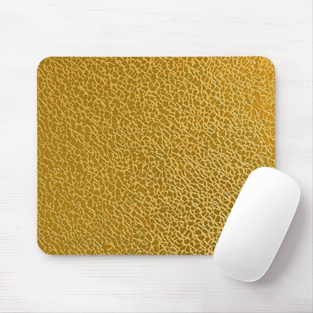 Mousepad Shimmering Dourado do mouse do computador de textu (Com mouse)