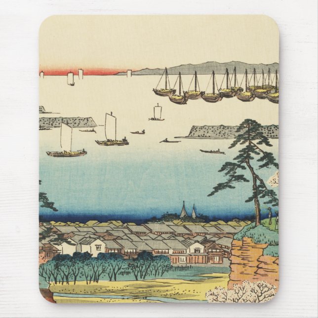 Mousepad Shinagawa, Japão: Impressão de Woodblock do (Frente)