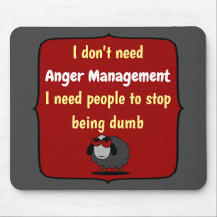 Mousepad Shirley Sheep Funny Sarcasm Anger Management Dumb