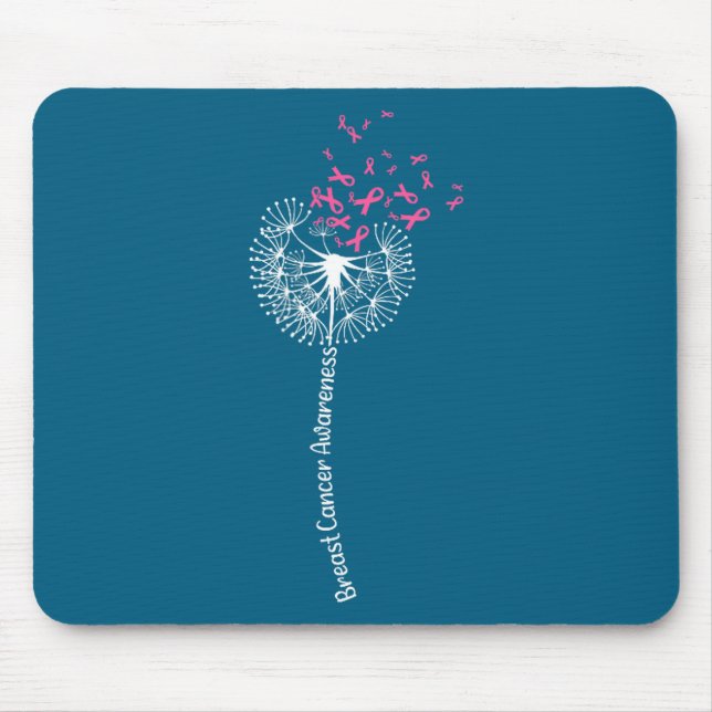 Mousepad Shirt Breast Cancer Awareness Flower Pink (Frente)