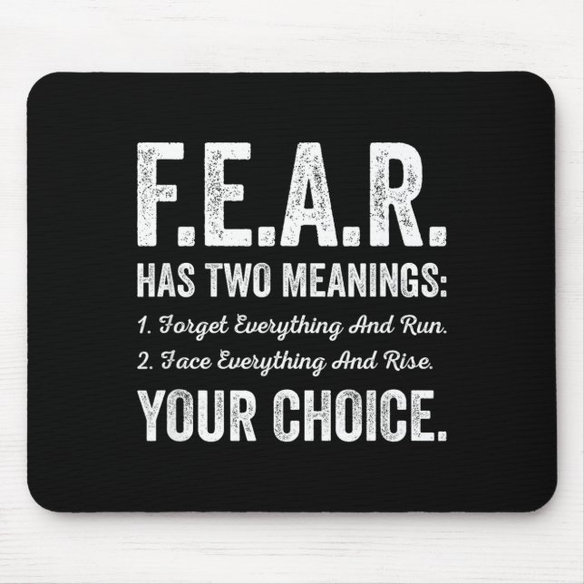 Mousepad Shirt Fear Meanings Forget Face Everything (Frente)