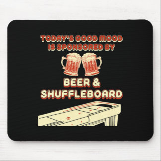 Mousepad Shuffleboard Player Beer