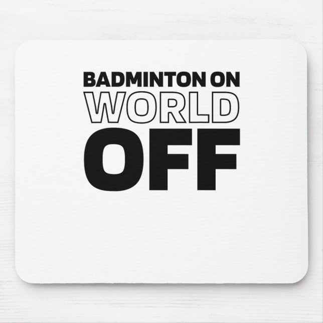 Mousepad Shuttle Racket - Tribunal Racquet Badminton no Mun (Frente)