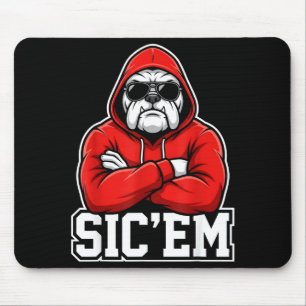 Mousepad Sic'em Bulldogs Gráfico Homens Mulheres Criança Me