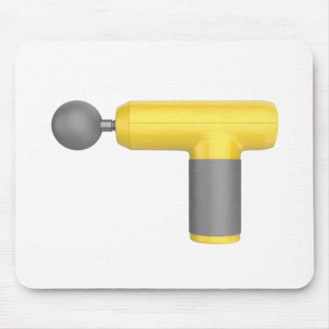 Mousepad Side view of yellow massage gun (Frente)