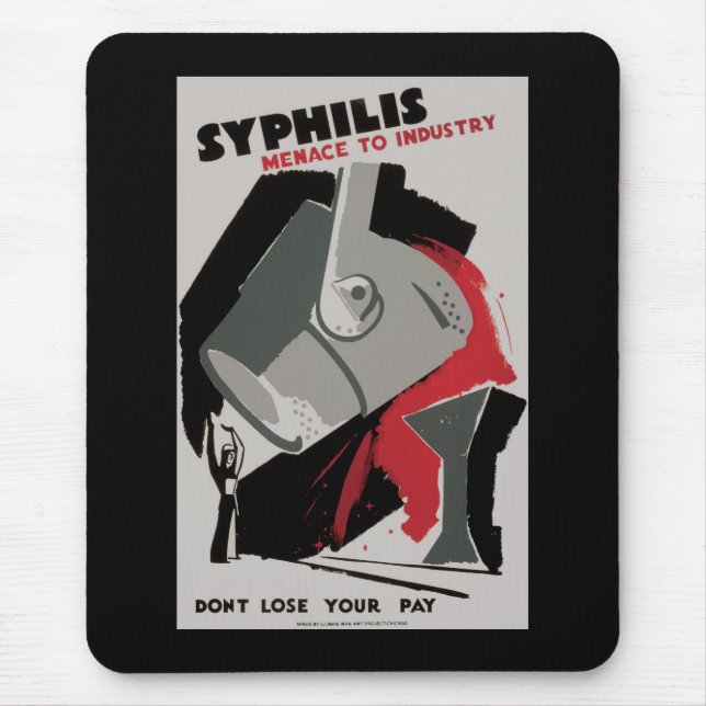 Mousepad Sífilis ~ Menace para a indústria (Frente)