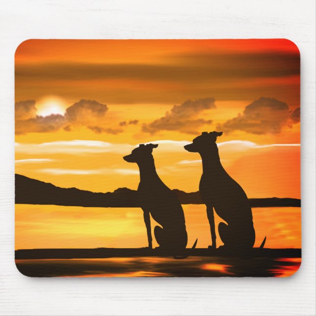 Mousepad Sighounds - Greyhound Sunrise (Frente)