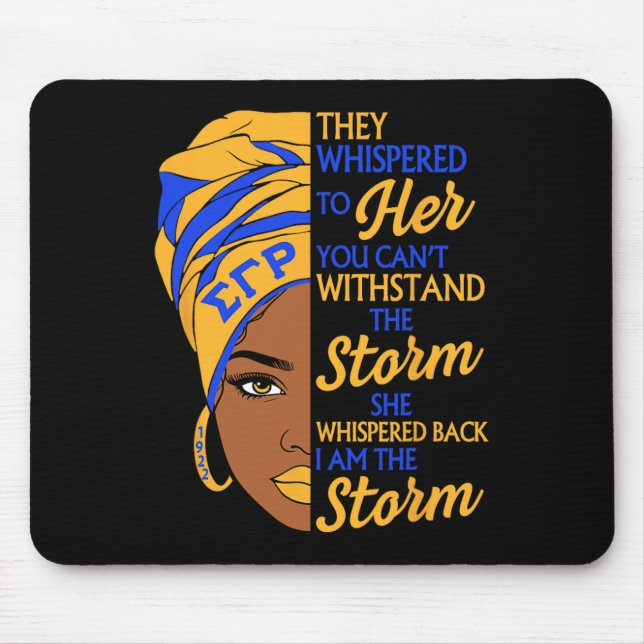 Mousepad Sigma Gamma Rho Trioridade História Negra Mulheres (Frente)
