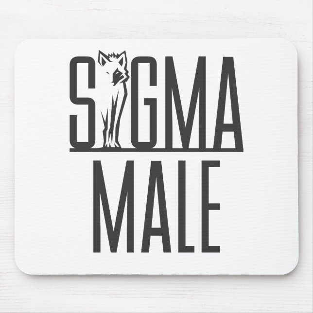 Mousepad Sigma Male Wolf Lone Loner Meme (Frente)