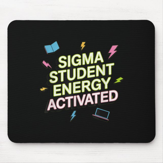 Mousepad Sigma Student Energy Activated, Back To School, Ge (Frente)